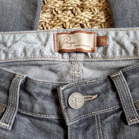 Paige Blue Heights Gray Skinny Jeans - Picture 8 of 10